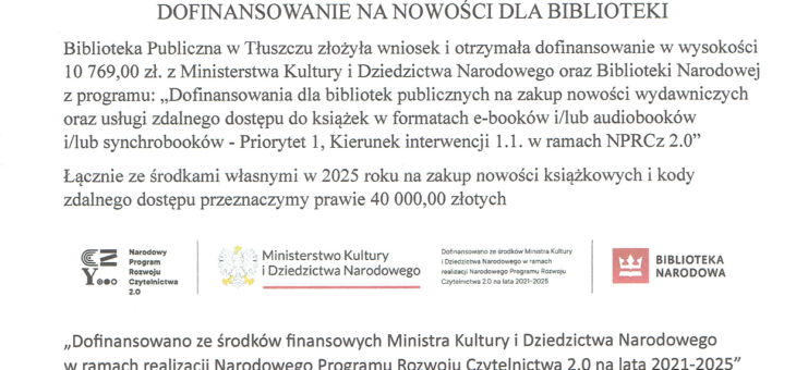 Dotacja dla biblioteki